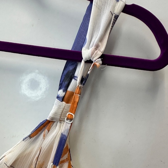 BCBGeneration Floral Maxi Summer Dress Size 2 White Orange - Picture 5 of 15